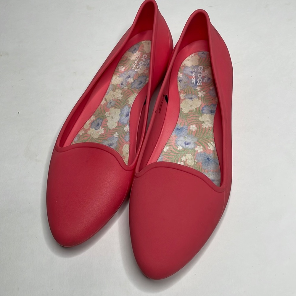 Pink Crocs Eve Pointed Toe Flats